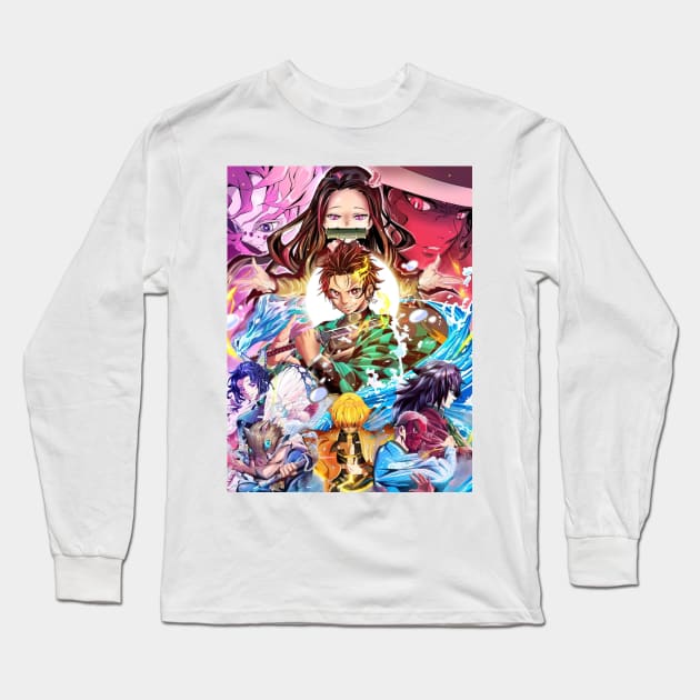 Demons Slaying Corps Long Sleeve T-Shirt by Valoka